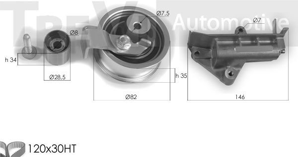 TREVI AUTOMOTIVE Hammashihnasarja KD1269